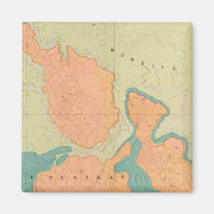 Map Of The Uinkaret Plateau Magnet