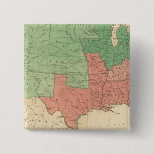 Map of The United States 2 15 Cm Square Badge