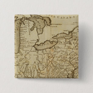 Map of the United States 3 15 Cm Square Badge
