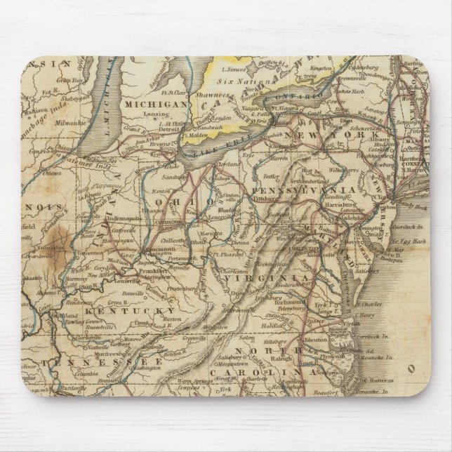 Map Of The United States 3 Mouse Pad (Front)