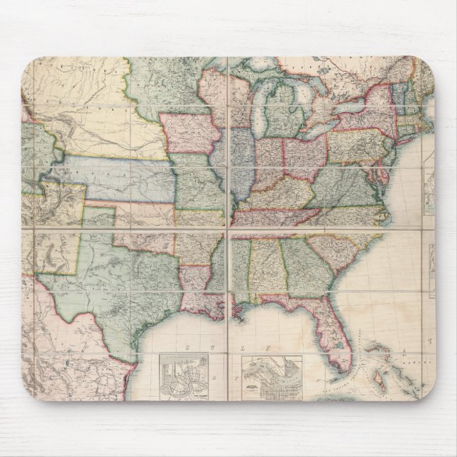 Map of The United States 3 Mouse Pad (Front)