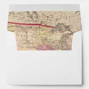 Map of the United States 5 Envelopes