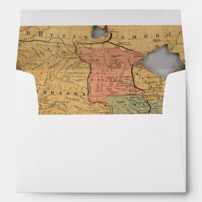 Map of the United States and Canada Envelopes (Back (Bottom))