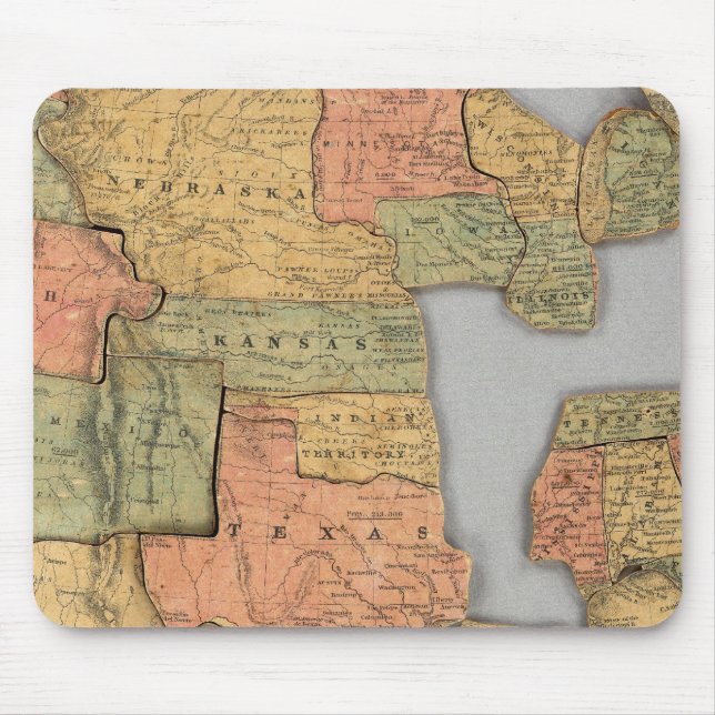 Map of the United States and Canada Mouse Pad (Front)