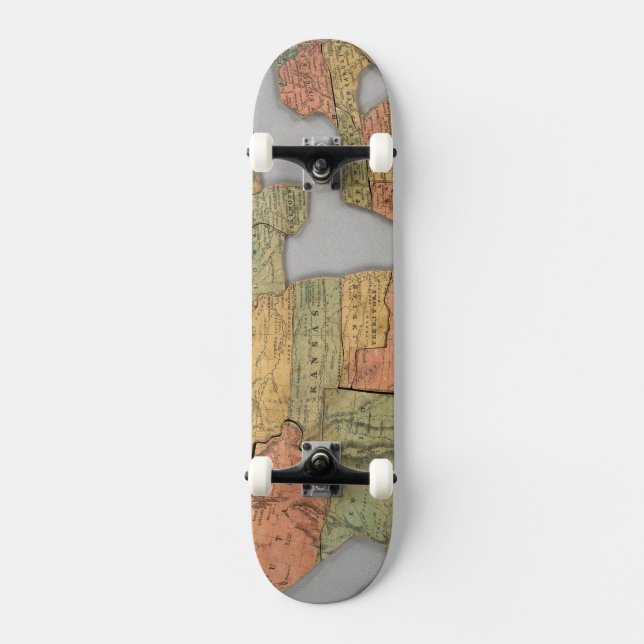 Map of the United States and Canada Skateboard (Front)