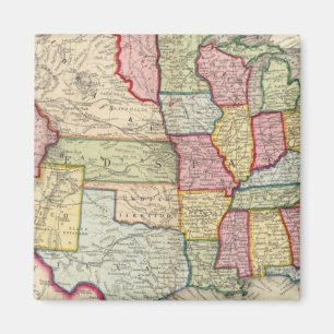 Map Of The United States, And Territories Magnet