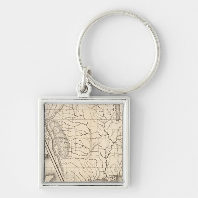 Map of the United States and Texas Key Ring (Front)