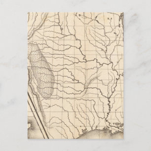 Map of the United States and Texas Postcard
