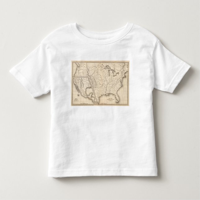 Map of the United States and Texas Toddler T-Shirt (Front)