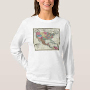 Map Of The United States, Canada, Mexico T-Shirt
