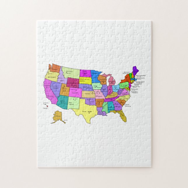 Map of the United States Jigsaw Puzzle (Vertical)