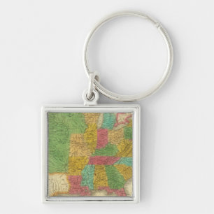 Map of the United States Key Ring