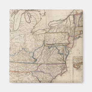 Map of the United States Magnet
