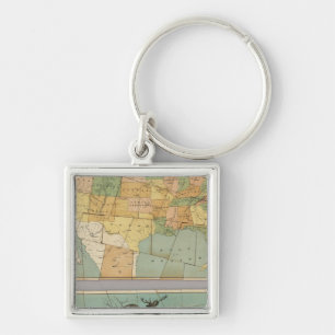 Map of the United States of America 2 Key Ring