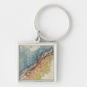 Map of the United States of America 3 Key Ring