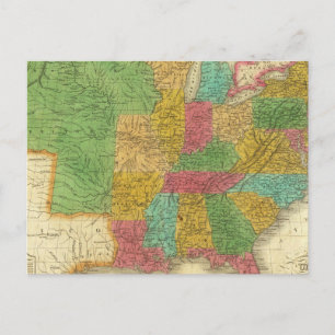 Map of the United States Postcard