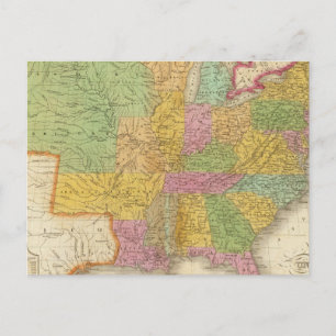 Map of The United States Postcard