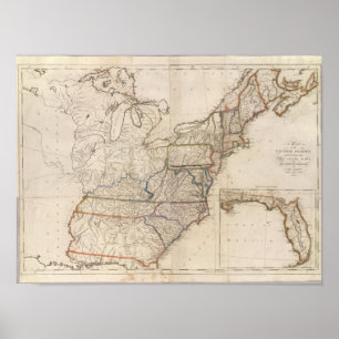 Map of the United States Poster