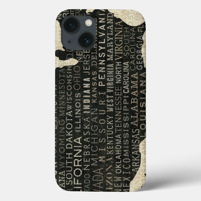 Map of the USA Case-Mate iPhone Case (Back)