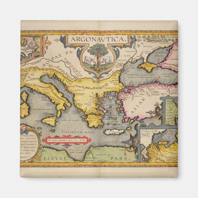 Map of the Voyage of the Argonauts Magnet (Front)