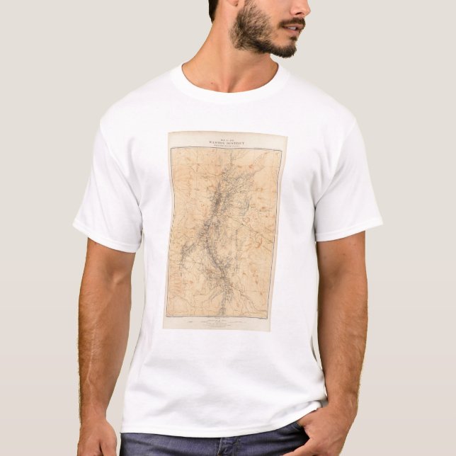 Map of the Washoe District Showing Mining Claims T-Shirt (Front)