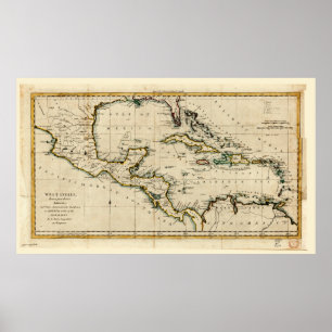 Map of the West Indies (1785) Poster