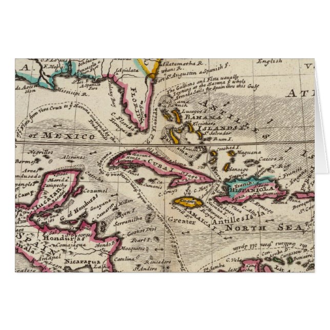 Map of the West Indies, Mexico or New Spain (Front Horizontal)