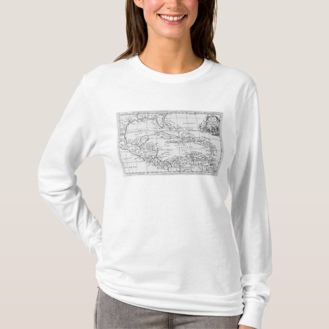 Map of the West Indies T-Shirt (Front)