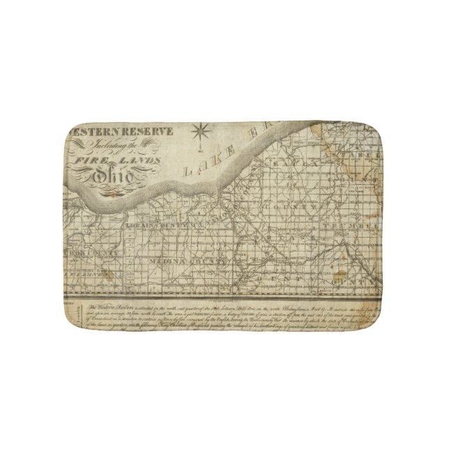Map of The Western Reserve Bath Mat (Front)
