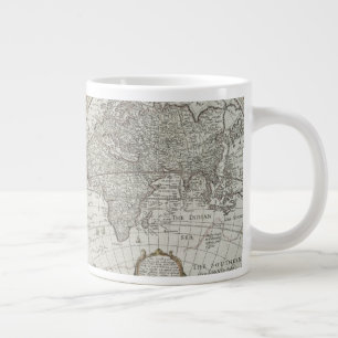 Map of the World   1676 Large Coffee Mug