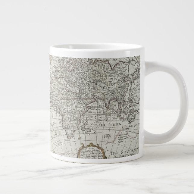 Map of the World | 1676 Large Coffee Mug (Right)