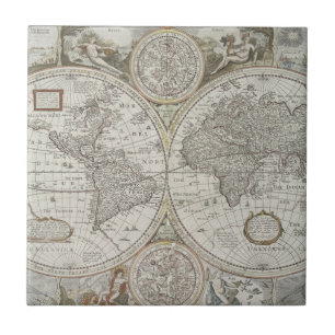 Map of the World 1676 Tile