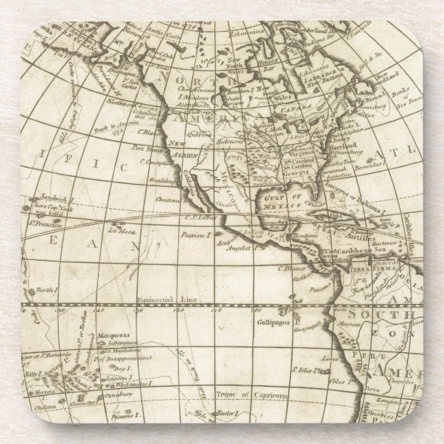Map of the World 2 2 Coaster (Front)
