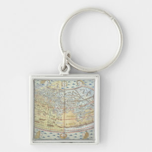 Map of the world 2 key ring