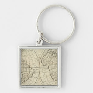 Map of the World 2 Key Ring