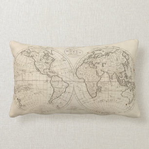 Map of the World 2 Lumbar Cushion