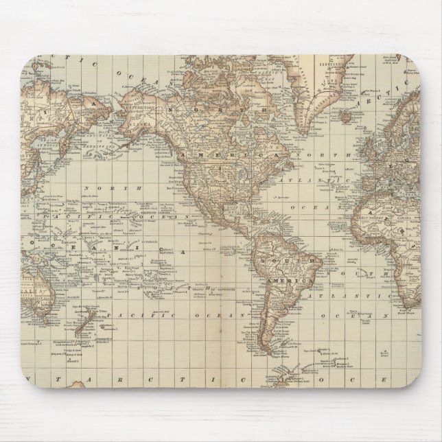 Map of the World 2 Mouse Pad (Front)