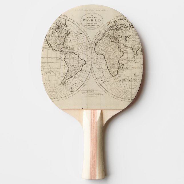 Map of the World 2 Ping Pong Paddle (Front)