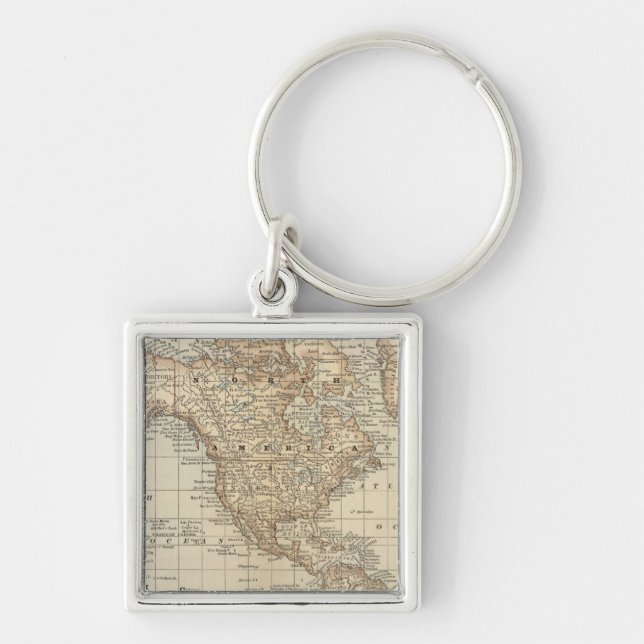 Map of the World 3 Key Ring (Front)