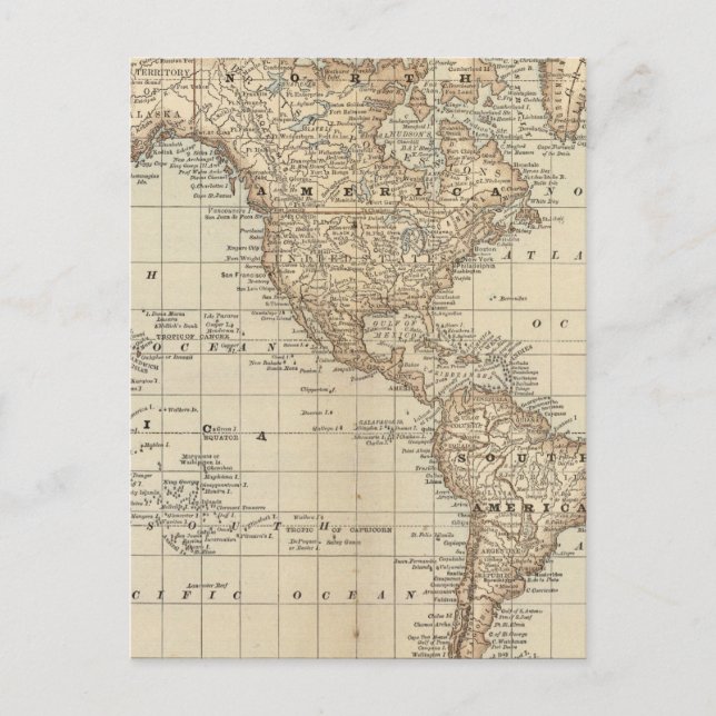 Map of the World 3 Postcard (Front)