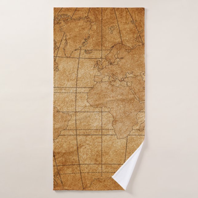 map of the world bath towel (Bath Towel)