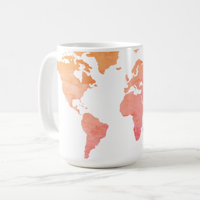 Map of the World Coffee Mug (Front Left)