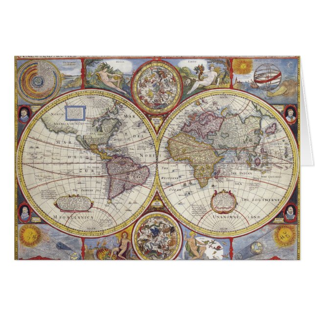 Map of the world from 1626 (Front Horizontal)
