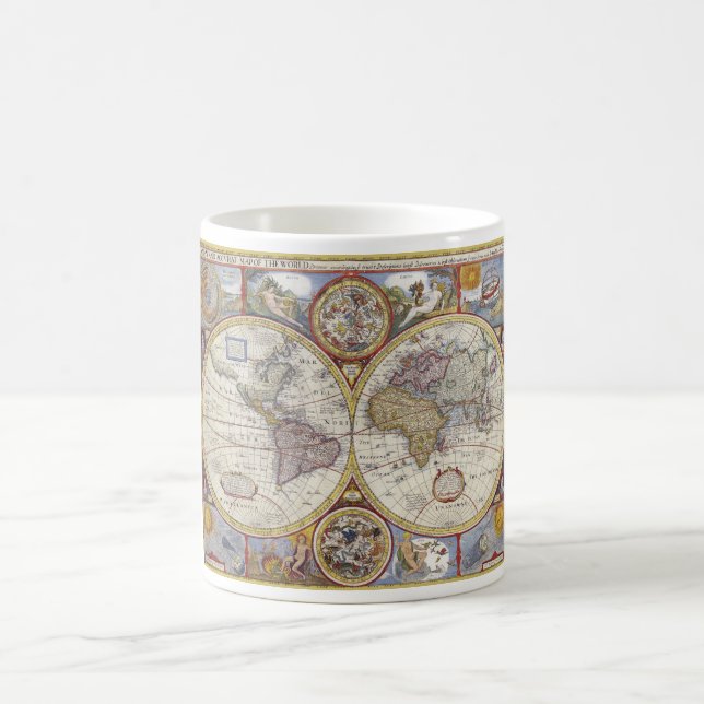 Map of the world from 1626 coffee mug (Center)