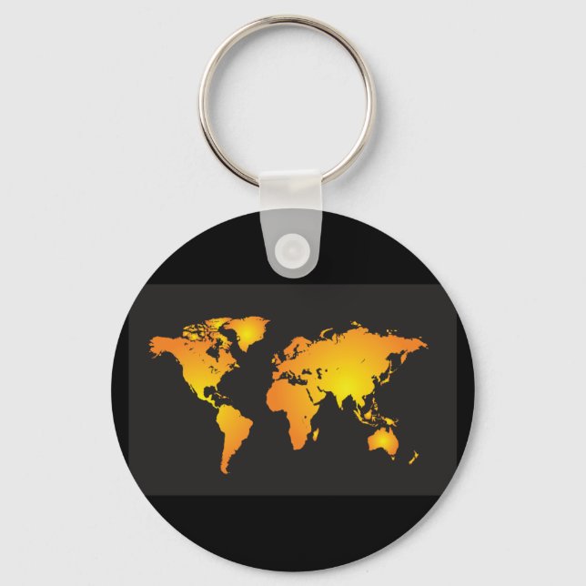 Map Of The World Key Ring (Front)