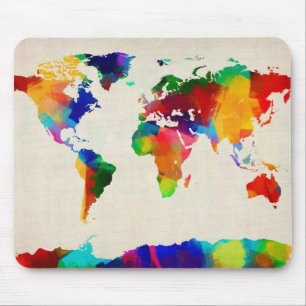 Map of the World Map from Old Sheet Music Mouse Pad
