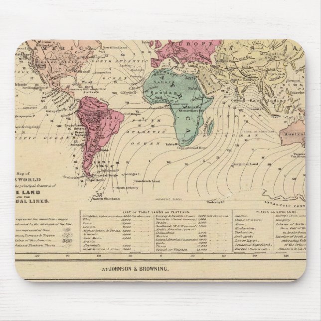 Map of The World Mouse Pad (Front)