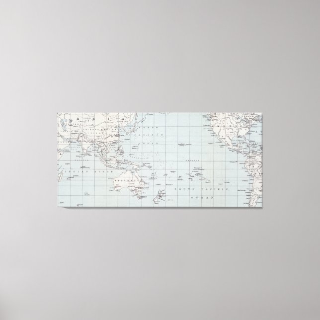 Map of the World on Mercator's Projection Canvas Print (Front)