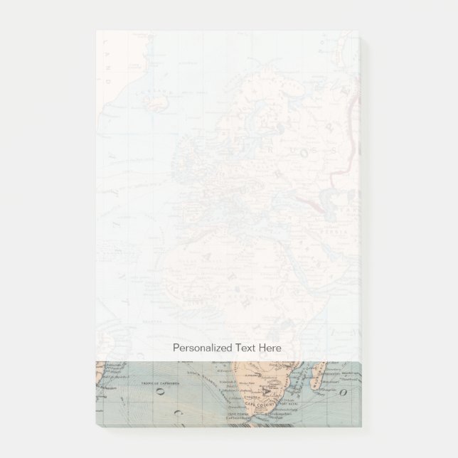 Map of the world on Mercator's projection Post-it Notes (Front)