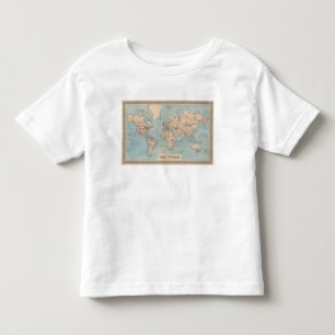 Map of the world on Mercator's projection Toddler T-Shirt